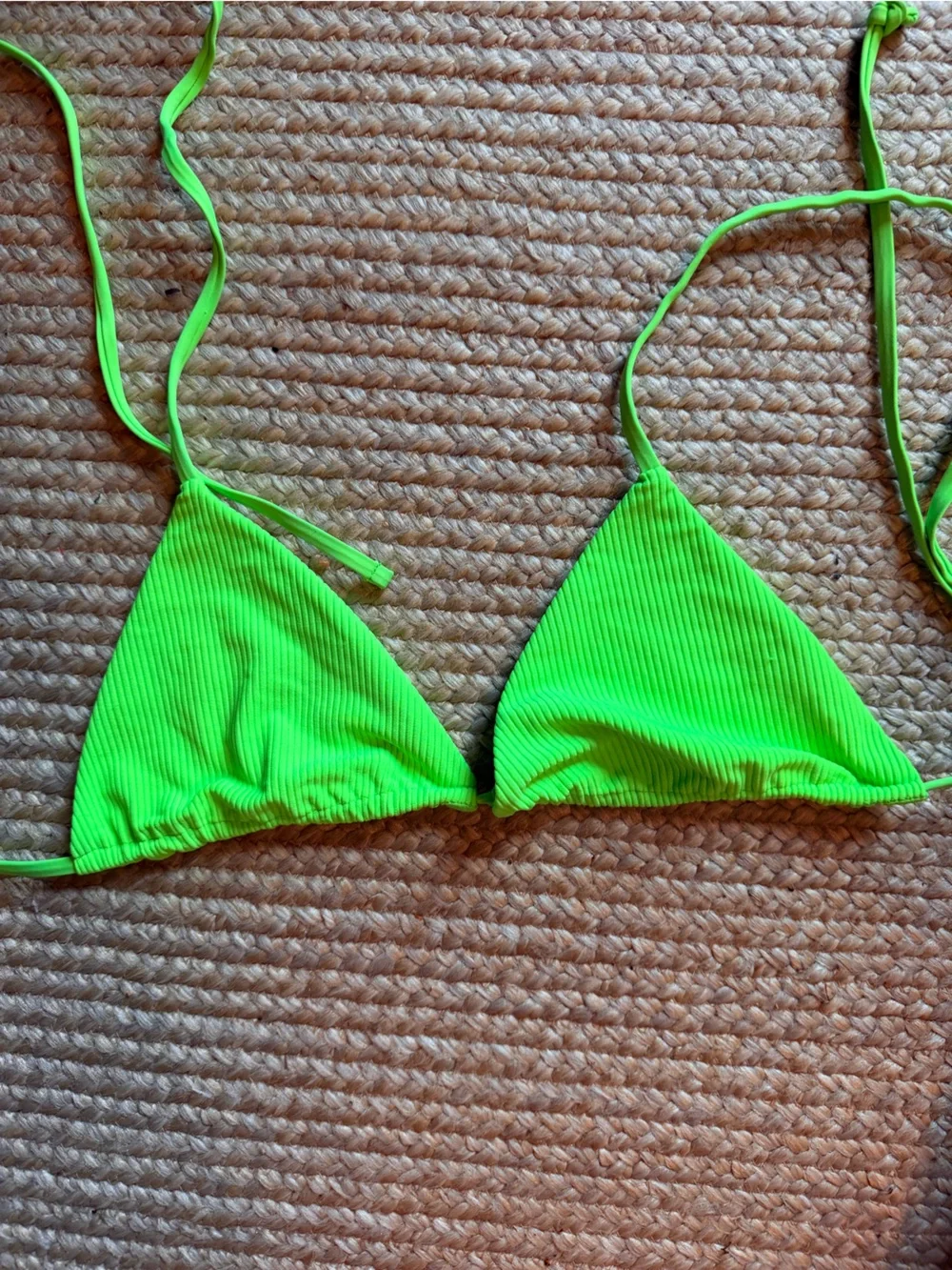 Frankie's Bikini XL Sky geeen ribbed top
